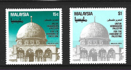 MALAISIE. N°251-2 De 1982. Coupole Du Rocher/Palestine. - Islam