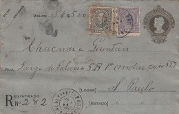 Brésil Entier Postal Recommandé Avec Valeur 1920 - Ganzsachen