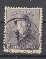 COB 169 Oblitération Centrale LIEGE 1 - 1919-1920 Behelmter König