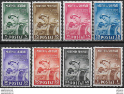 1943 Albania Italiana Tubercolosi MNH Sass N. 38/45 - Altri & Non Classificati