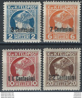 1918 Friuli Occupazione Austriaca Giornali 4v. MNH Sassone N. 1/4 - Other & Unclassified