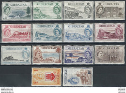 1953-59 Gibilterra Elisabetta II 14v. MNH SG N. 145/58 - Andere & Zonder Classificatie