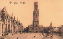 BELGIQUE - Bruges - Vue Sur La Grand'Place - Animé - Carte Postale Ancienne - Brugge