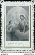 Bm25  Antico Santino Holy Card Merlettato Gesu' Paris - Devotieprenten