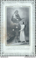 Bm61 Antico Santino Merlettato Holy Card Un Sacrifice Agreable Dieu - Devotieprenten