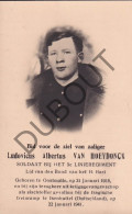 WOII Militair 5e Linie L. A. Van Hoeydonck  °1918 Oostmalle † 1941 Isenbuttel Treinramp Na Krijgsgevangenschap (F594) - Todesanzeige