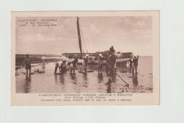 17 - MARENNES - Etablissement  SAINTEAU Huitres Parcs D'elevage A L'ile D'oléron Chargement Bateau Animé Bon état - Marennes