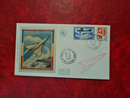 Lettre  1969 TOULOUSE ST MARTIN DU TOUCHE 1ER VOL CONCORDE - Andere & Zonder Classificatie