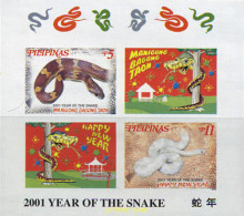 313561 MNH FILIPINAS 2000 AÑO LUNAR CHINO - AÑO DE LA SERPIENTE - Filippijnen