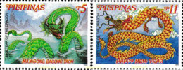 313556 MNH FILIPINAS 1999 AÑO LUNAR CHINO - AÑO DEL DRAGON - Filippine