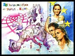 2007 VATICANO BF82 MNH ** 50° Ann. Trattati Di Roma - Blocs & Hojas