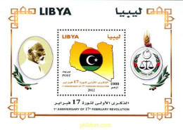 286899 MNH LIBIA 2012 1 ANIVERSARIO DE LA REVOLUCION - Libië