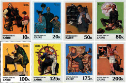 82805 MNH ZAIRE 1981 PINTURAS DE NORMAN ROCKWELL - Nuevos