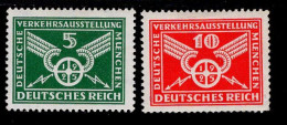 Deutsches Reich 370 - 371 Verkehrsausstellung MLH Mint Falz * - Nuovi