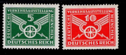 Deutsches Reich 370 - 371 Verkehrsausstellung MLH Mint Falz * - Unused Stamps