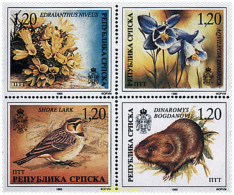 114586 MNH BOSNIA-HERZEGOVINA. Adm Serbia 1996 FAUNA Y FLORA - Bosnia Herzegovina