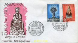 23706 MNH ANDORRA. Admón Española 1974 EUROPA CEPT. ESCULTURAS - Ongebruikt