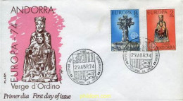 23706 MNH ANDORRA. Admón Española 1974 EUROPA CEPT. ESCULTURAS - Neufs