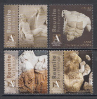 2022 Greece Reunite Parthenon Marbles Acropolis Museum Antiquities GOLD  Complete Set Of 4 MNH @ BELOW FACE VALUE - Unused Stamps