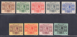 1921 Bermuda, Stanley Gibbons N. 68/76 - MH* - Otros & Sin Clasificación