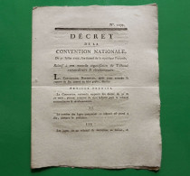D-FR Révolution 1793 Nouvelle Organisation Du Tribunal Extraordinaire & Révolutionnaire - Documents Historiques
