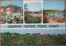 ISRAEL BEIT SHEAAN KIBBUTZ TYRAT ZVI SHANA TOVA NEW YEAR CARD POSTCARD CARTE POSTALE ANSICHTSKARTE CARTOLINA POSTKARTE - Israele