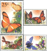 98055 MNH ANTILLAS HOLANDESAS 2002 MARIPOSAS - Antillas Holandesas