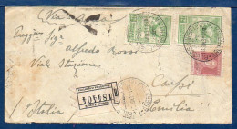 Argentina To Italy, 1931, Via Registered Air Mail, Jusqu'a Mark   (032) - Luchtpost