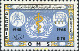 371134 MNH ARGELIA 1968 20 ANIVERSARIO DE LA ORGANIZACION MUNDIAL DE LA SALUD - Algeria (1962-...)