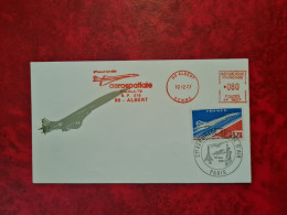 Lettre  1977 OBLITERATION CONCORDE AEROPOSTALE MEAULTE ALBERT CACHET PARIS KERMESSE DU BOL D'AIR - Otros & Sin Clasificación