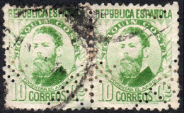 Madrid - Perforado - Edi O 664 Pareja - "CTNE" (Telefónica) - Used Stamps