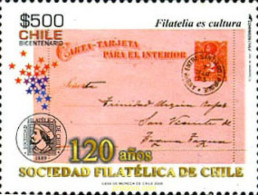 245688 MNH CHILE 2009 120 ANIVERSARIO DE LA SOCIEDAD FILATELICA CHILENA - Chili