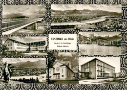 73641501 Lustenau Panorama Alpen Rheinbruecke Stickerei Industrie Lustenau - Sonstige & Ohne Zuordnung