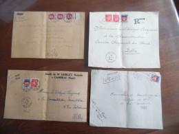 Gros Lot Collection De 140 Devant De Lettre Recommandée Provisoire, Cachet De Ville ... Année 40 - 1921-1960: Periodo Moderno