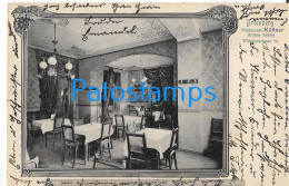 228076 GERMANY BROMBERG RESTAURANT KÜBNER INTERIOR CIRCULATED TO ZEMPELBURG POSTAL POSTCARD - Other & Unclassified