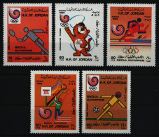 Jordanien 1988 - Mi-Nr. 1406-1410 ** - MNH - Olympia Seoul - Jordanien