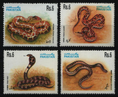Pakistan 1995 - Mi-Nr. 925-928 ** - MNH - Schlangen / Snakes - Pakistán