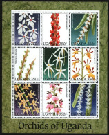 Uganda 1995 - Mi-Nr. 1635-1643 ** - MNH - Orchideen / Orchids - Oeganda (1962-...)