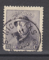 COB 169 Oblitération Centrale ST-NICOLAAS B - 1919-1920 Albert Met Helm