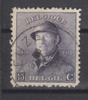 COB 169 Oblitération Centrale LEUZE - 1919-1920 Roi Casqué