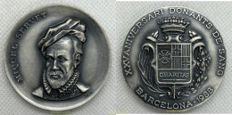 MEDALLA XXV ANIVERSARIO DONANTES DE SANGRE - BARCELONA 1988 - MIQUEL SERVET - Sin Clasificación