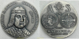 MEDALLA COMTE DE BARCELONA. FERRAN I EL D'ANTEQUERA" 1412-1416". ASOCIACION NUMISMATICA SABADELL. Croat 1983 PLATA - Unclassified