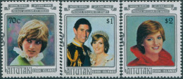 Aitutaki 1982 SG421-423 Prince William Birth Set MNH - Cookinseln