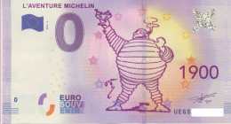 Vends Billet Souvenir Touristique 0€ L'aventure Michelin Bibendum 1900 2016-2 UEGS - Altri & Non Classificati