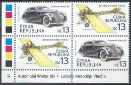 ** 838-9 Czech Republic Walter 6B Automobile And Metodej Vlach's Airplane 2015 - Unused Stamps