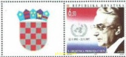 673532 MNH CROACIA 1997 5 ANIVERSARIO DE LA ADMISION DE CROACIA EN LA ONU - Croacia