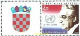 673532 MNH CROACIA 1997 5 ANIVERSARIO DE LA ADMISION DE CROACIA EN LA ONU - Kroatien