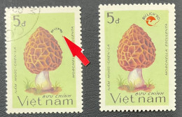 Vietnam Error Stamps, Mushroom, Missing Red Logo. - Vietnam