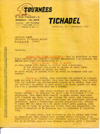 FACTURE.33.BORDEAUX.LES TOURNÉES " TICHADEL " 5 RUE PÉDRONI.2 PIÈCES. - Otros & Sin Clasificación