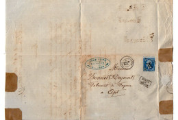 TB 4804 - 1864- LAC - Lettre De M. J. VEVE, Fayencier à AVIGNON Pour M. BONNET - DUPONT, Fabricant De Fayence à APT - 1849-1876: Classic Period